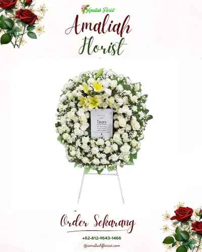 Krans Bunga Duka Cita di Seraya Barat